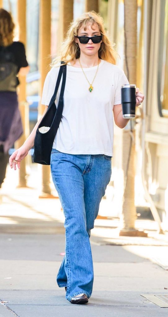 Jennifer Lawrence in a White Tee