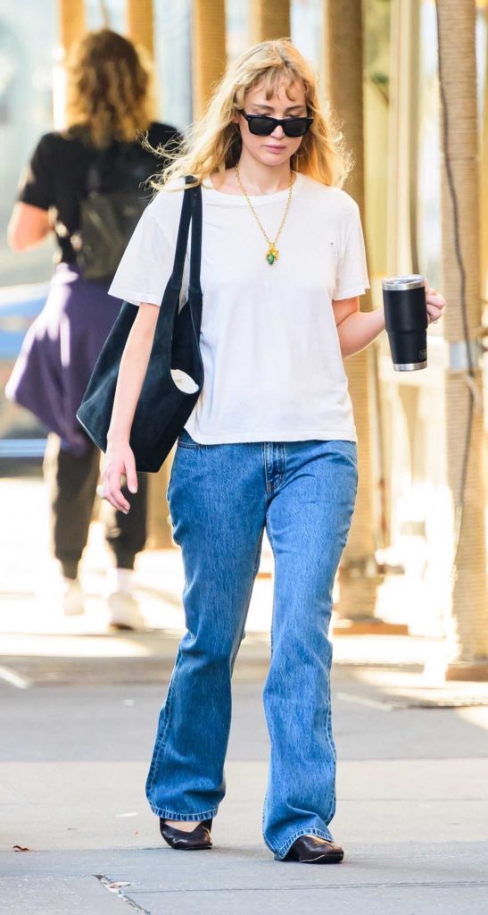 Jennifer Lawrence in a White Tee