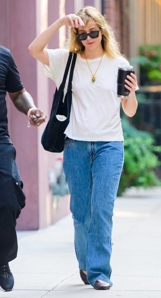 Jennifer Lawrence in a White Tee