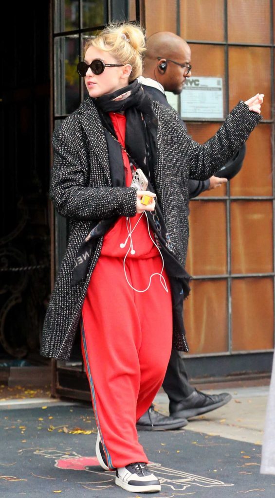 Kathryn Newton in a Grey Coat