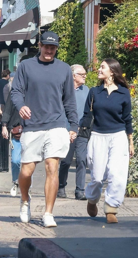 Madison Beer in a White Sweatpants