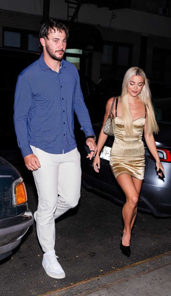 Olivia Dunne in a Gold Ensemble