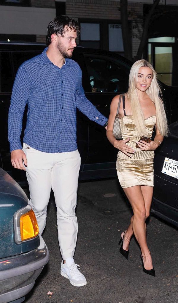 Olivia Dunne in a Gold Ensemble