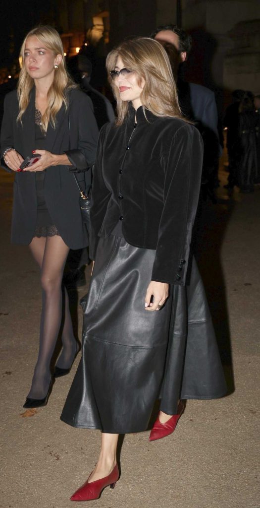 Olivia Jade in a Black Leather Skirt