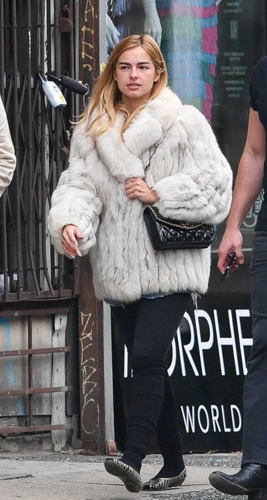 Addison Rae in a Black Leggings