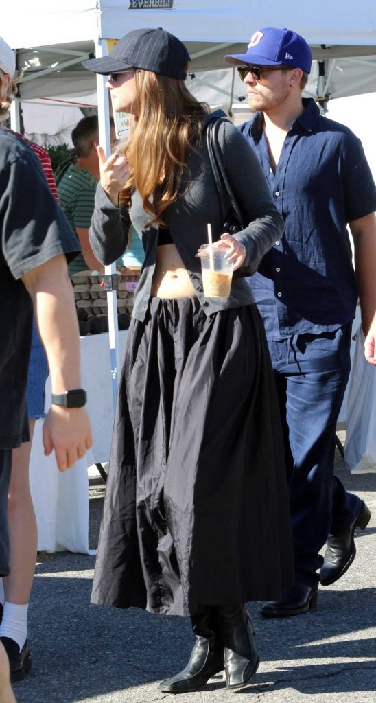 Barbara Palvin in a Black Cap