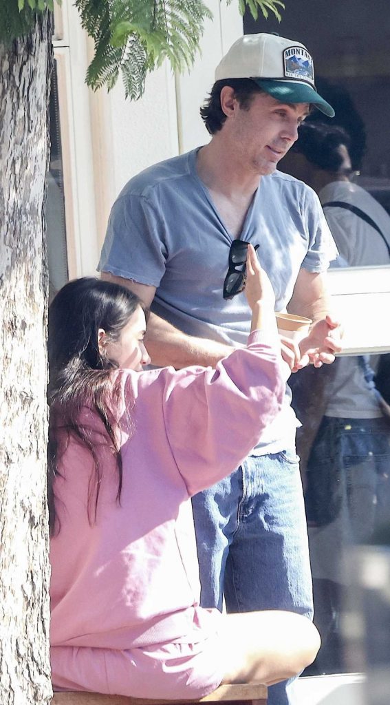 Caylee Cowan in a Lilac Sweatshirt