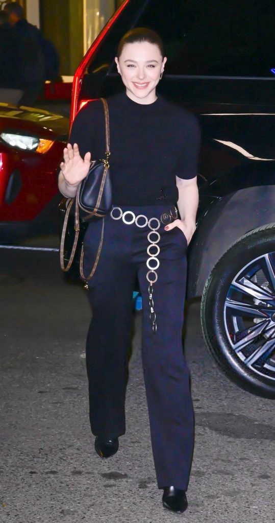 Chloe Moretz in a Black Tee