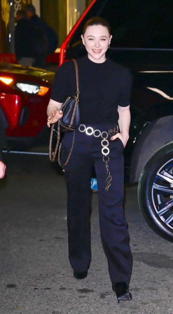 Chloe Moretz in a Black Tee