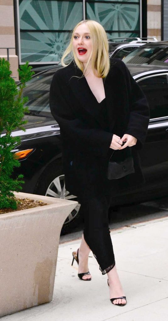 Dakota Fanning in a Black Outfit
