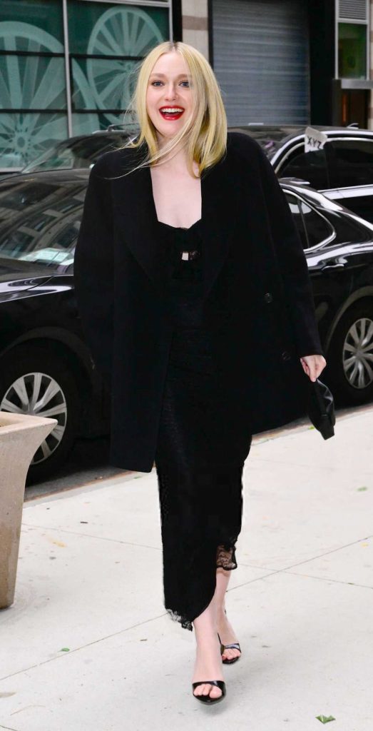 Dakota Fanning in a Black Outfit