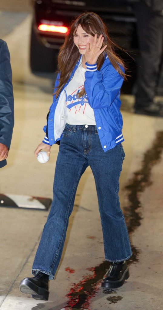 Elizabeth Olsen in a Blue Jacket