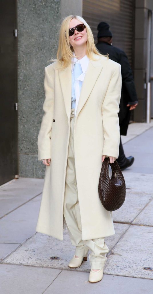 Elle Fanning in a White Ensemble