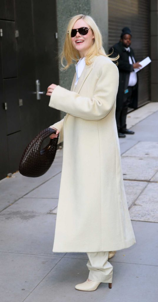 Elle Fanning in a White Ensemble