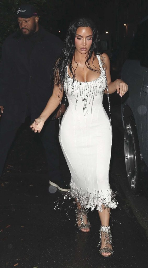 Kim Kardashian in a White Dress