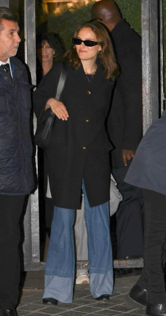 Natalie Portman in a Black Coat