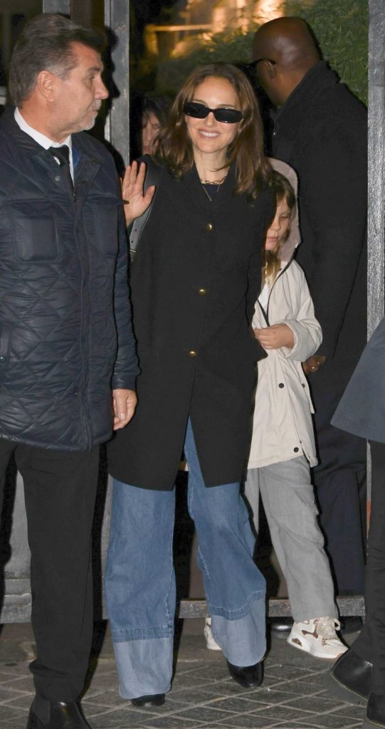 Natalie Portman in a Black Coat
