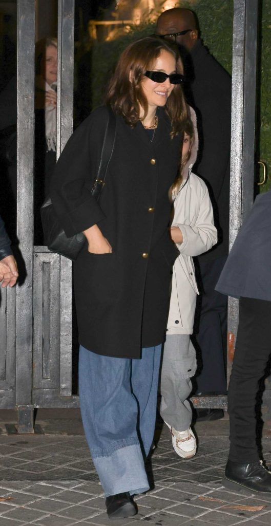 Natalie Portman in a Black Coat