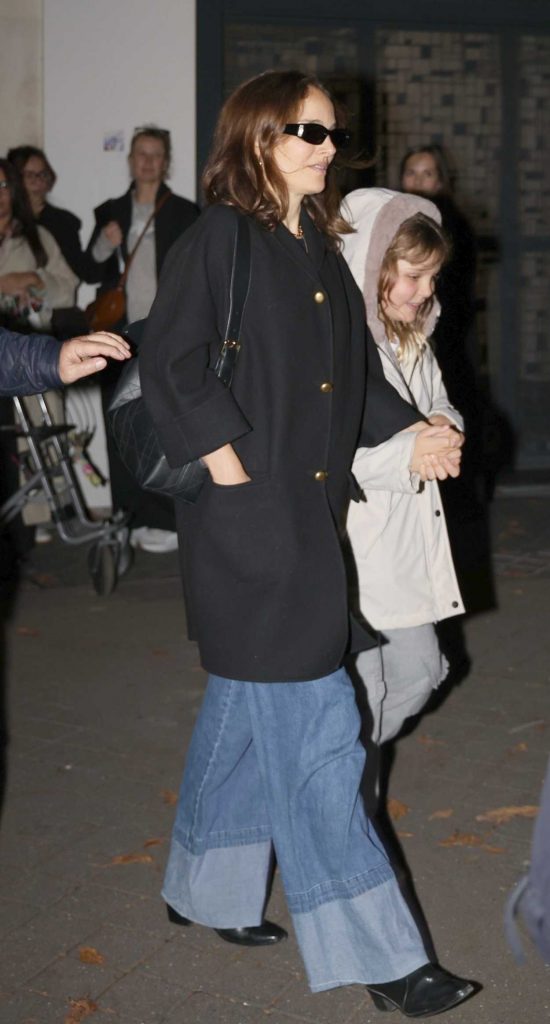 Natalie Portman in a Black Coat