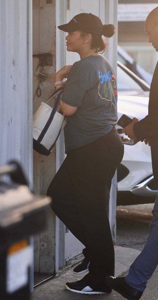 Rihanna in a Black Cap