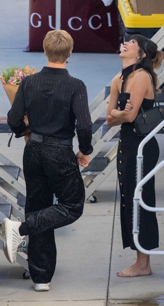 Xochitl Gomez in a Black Dress