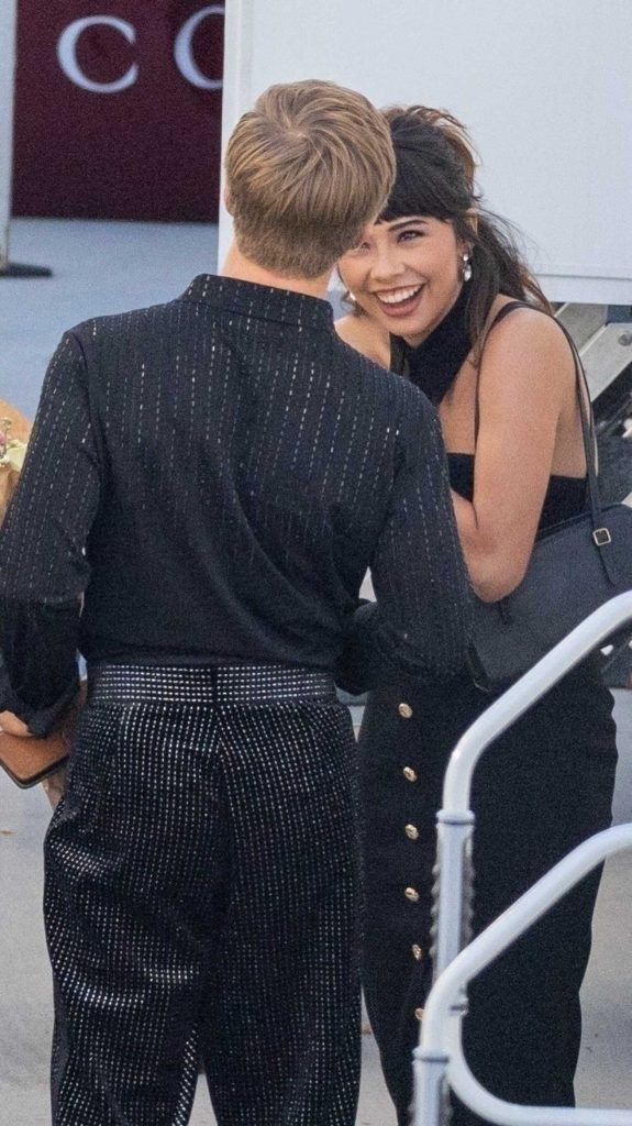 Xochitl Gomez in a Black Dress