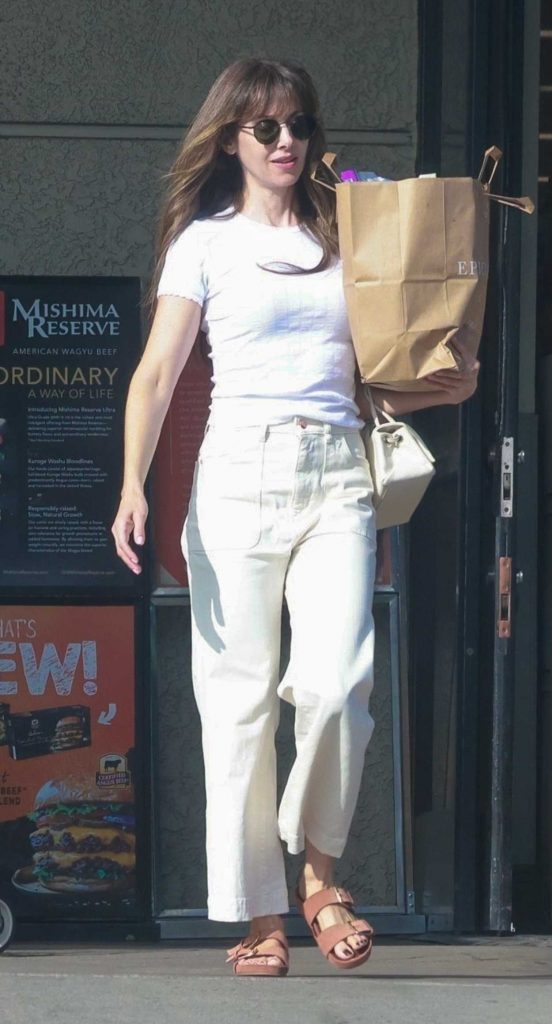 Alison Brie in a White Ensemble