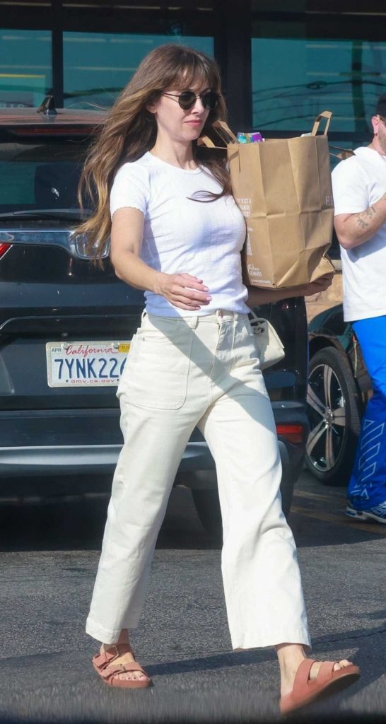 Alison Brie in a White Ensemble