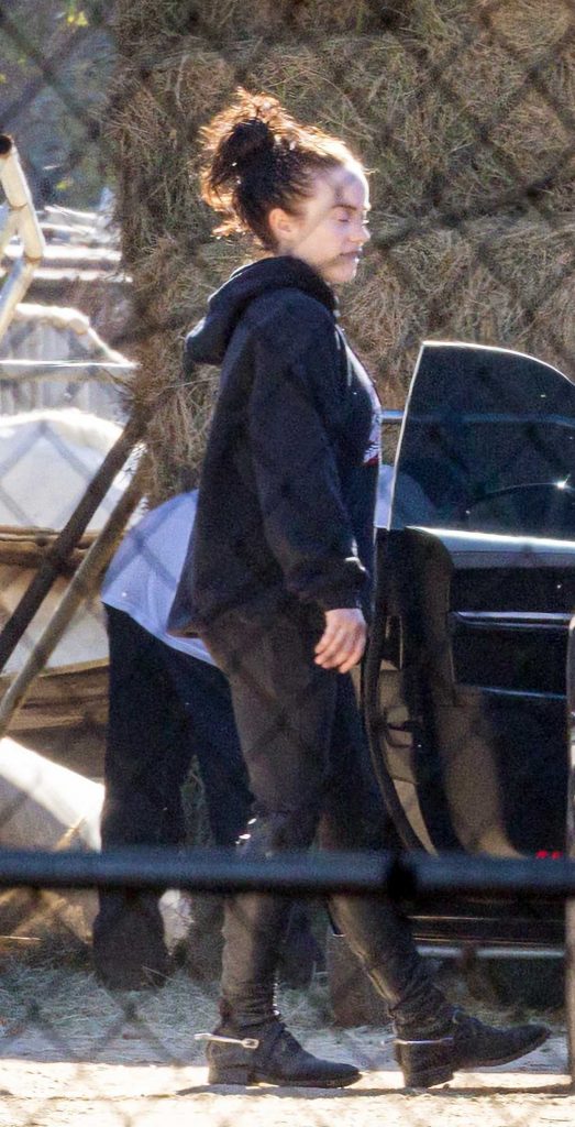 Billie Eilish in a Black Hoodie