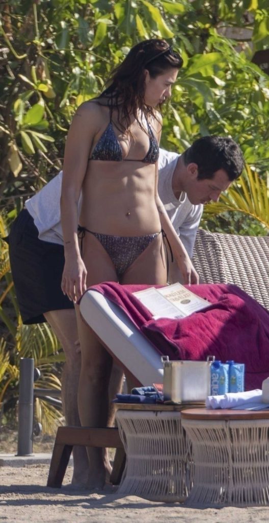 Dua Lipa in a Grey Bikini