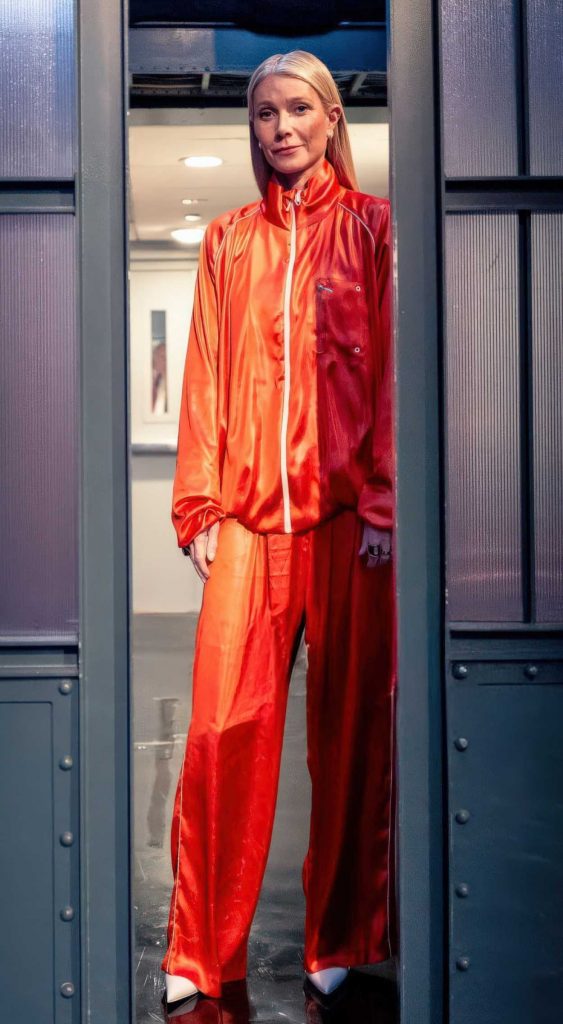 Gwyneth Paltrow in an Orange Tracksuit