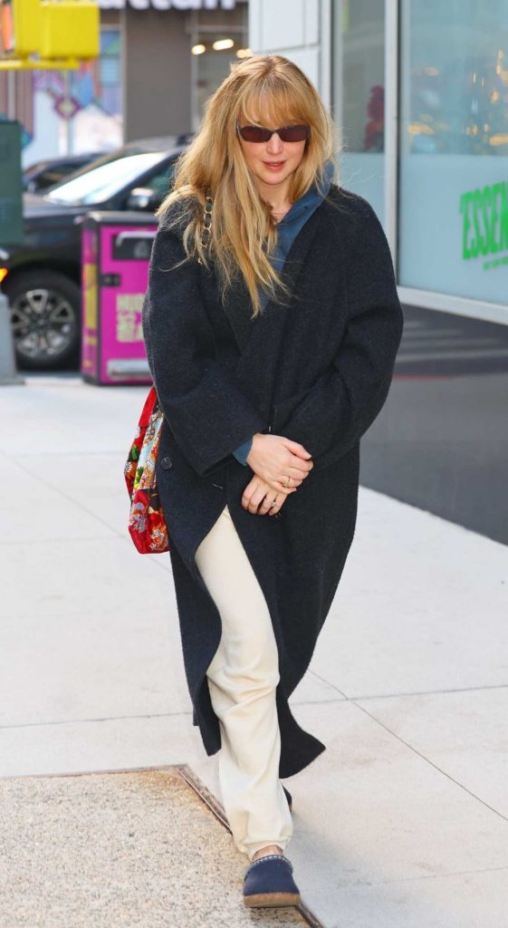 Jennifer Lawrence in a Black Coat