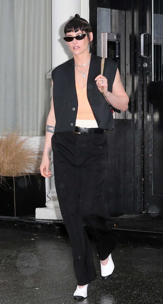 Kristen Stewart in a Black Vest