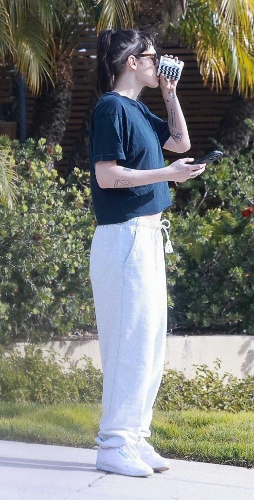 Kristen Stewart in a Navy Tee