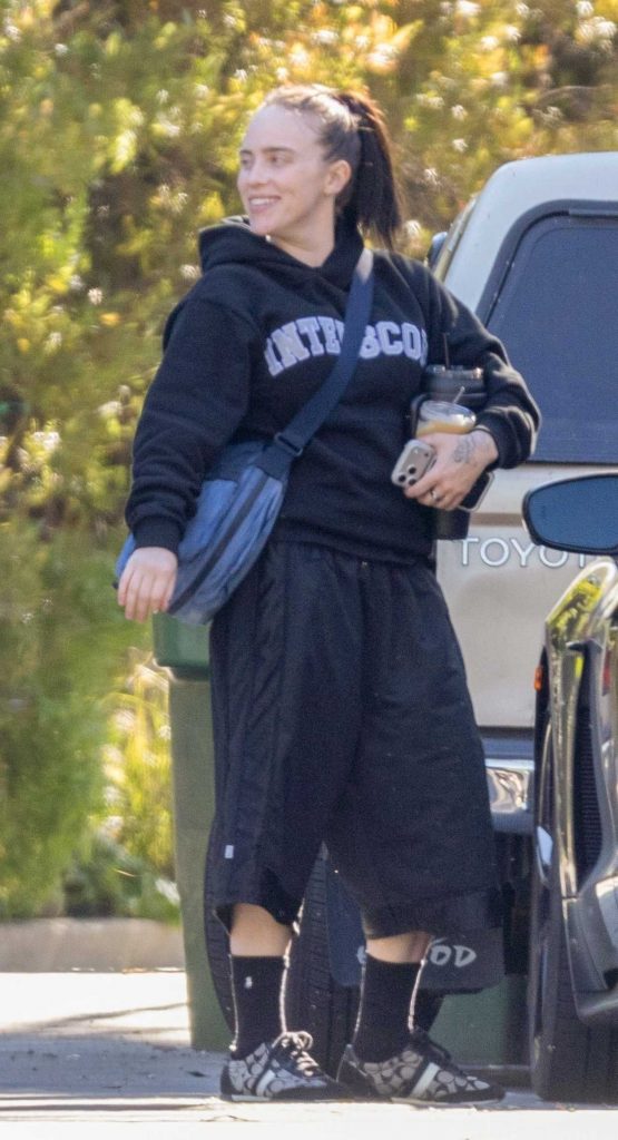 Billie Eilish in a Black Hoodie