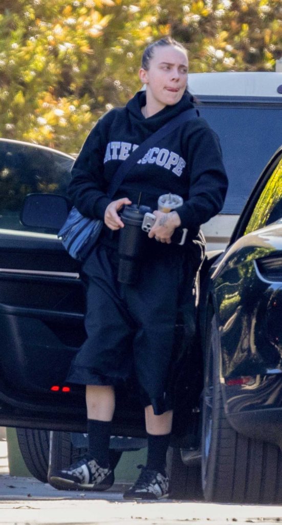 Billie Eilish in a Black Hoodie