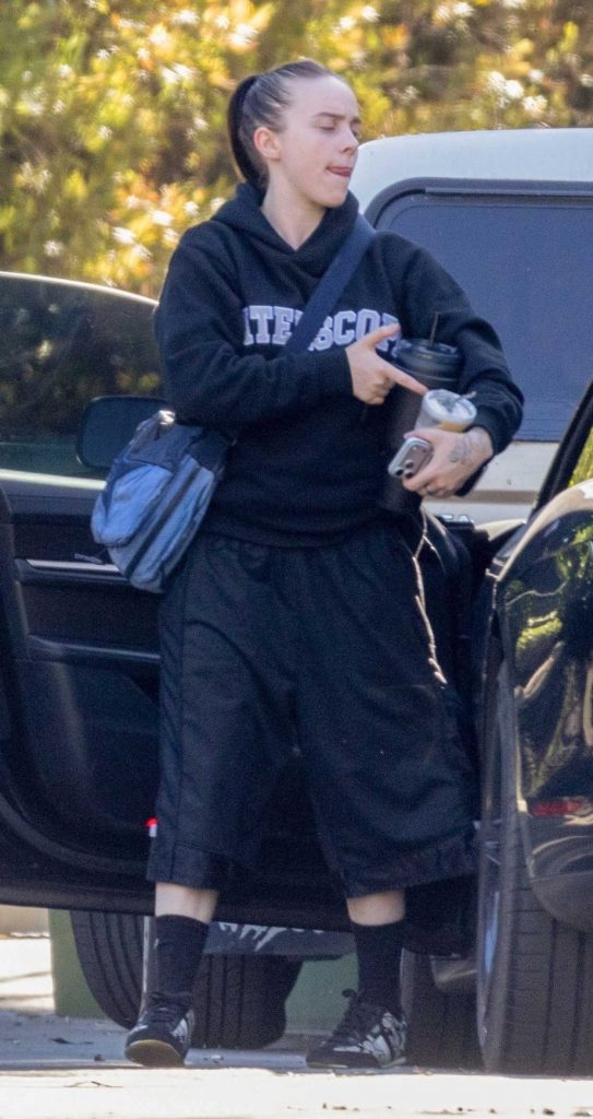 Billie Eilish in a Black Hoodie