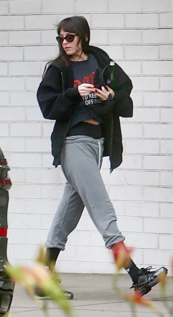 Dakota Johnson in a Black Hoodie