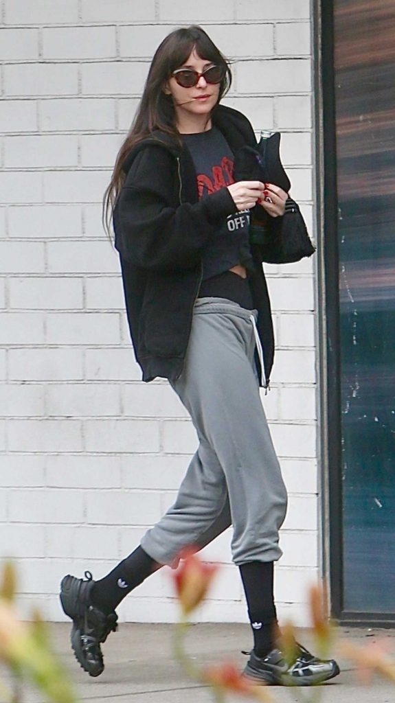 Dakota Johnson in a Black Hoodie