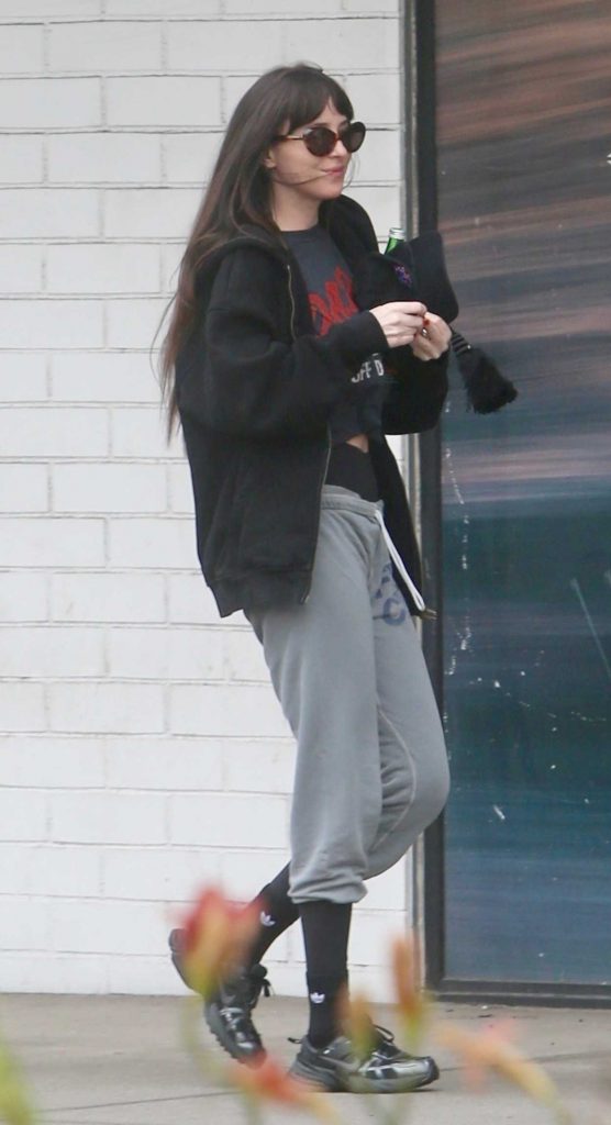 Dakota Johnson in a Black Hoodie