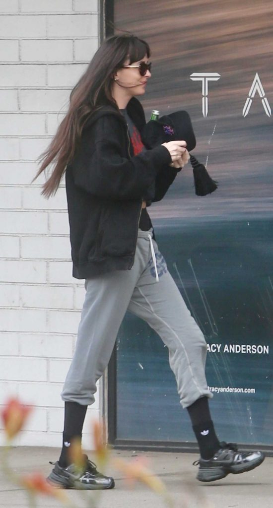 Dakota Johnson in a Black Hoodie