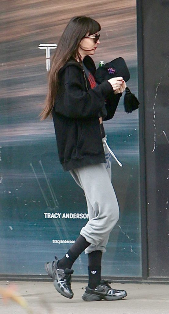 Dakota Johnson in a Black Hoodie