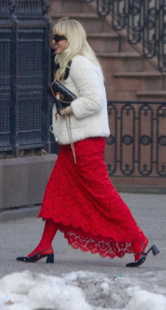 Kathryn Newton in a Red Dress