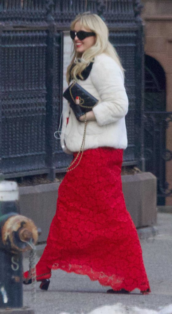 Kathryn Newton in a Red Dress