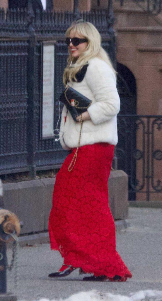 Kathryn Newton in a Red Dress