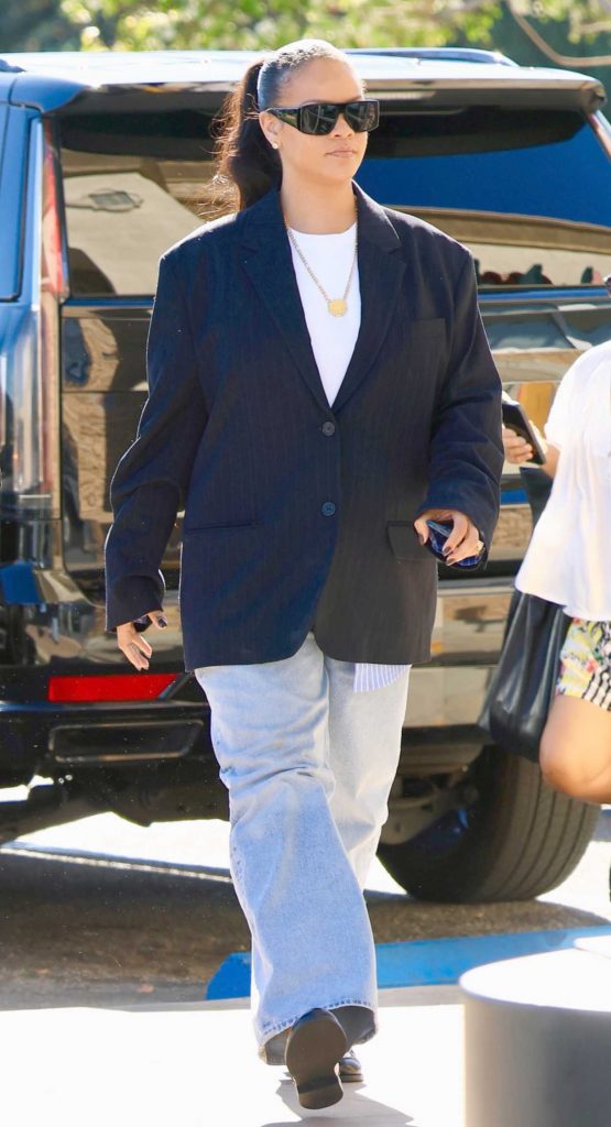 Rihanna in a Black Blazer