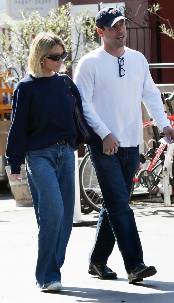 Sydney Sweeney in a Navy Sweatshirt