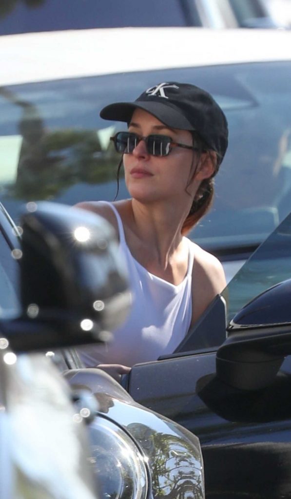 Dakota Johnson in a White Top