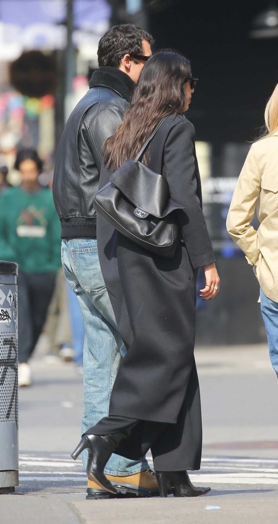 Dua Lipa in a Black Coat