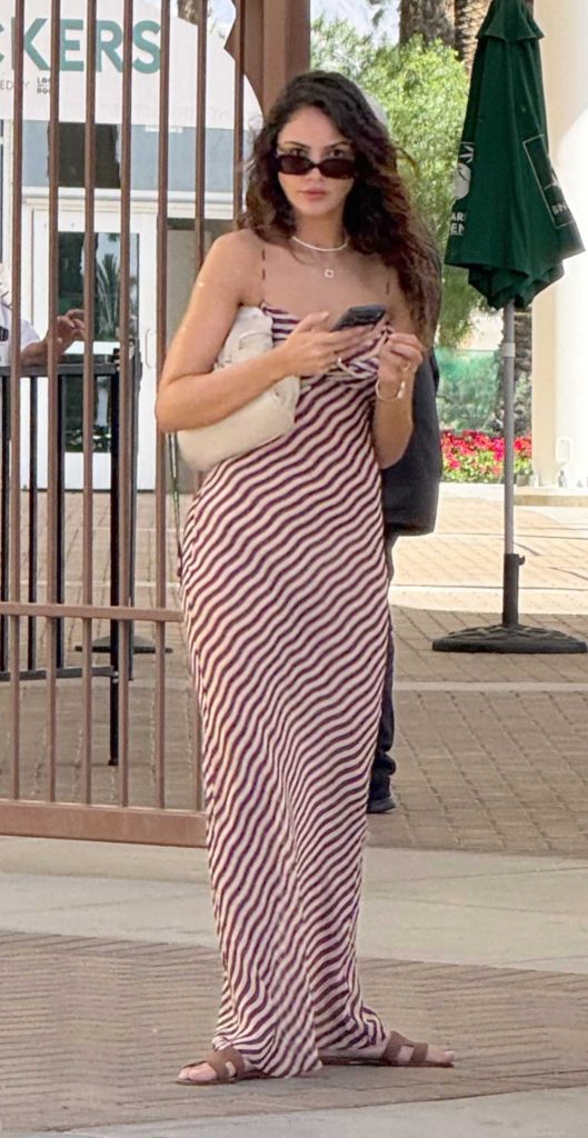 Eiza Gonzalez in a Striped Dress